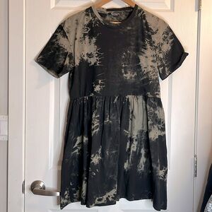 Disturbia Black and Cream Tie-Dye Dress